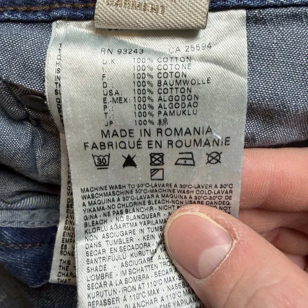 Diesel Darron Jeans Men 33x30 Blue Slim Tapered Medium Wash Distress Faded 0886Q - Picture 11 of 16